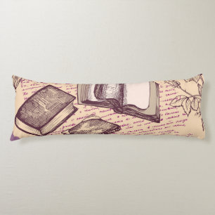 Book pattern body cushion