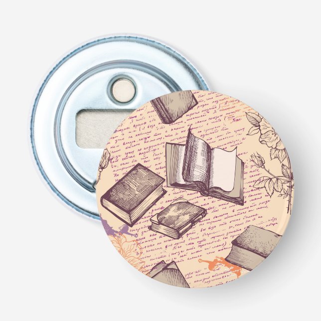 Book pattern bottle opener (Front)