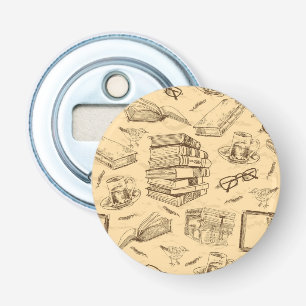 Book pattern bottle opener