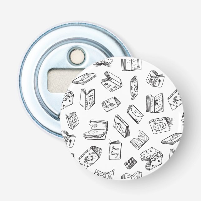 Book pattern bottle opener (Front)