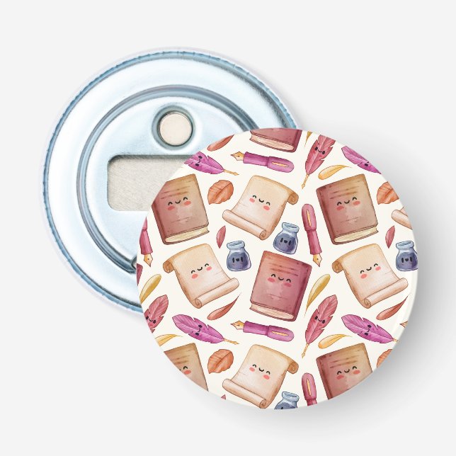 Book pattern bottle opener (Front)