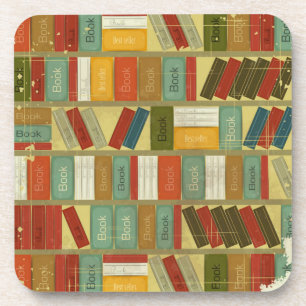 Book pattern coaster