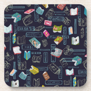 Book pattern coaster
