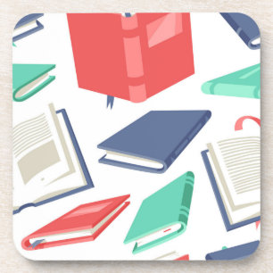 Book pattern coaster