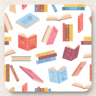 Book pattern coaster
