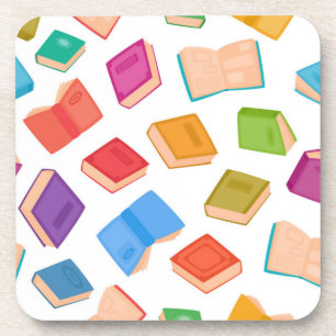 Book pattern coaster