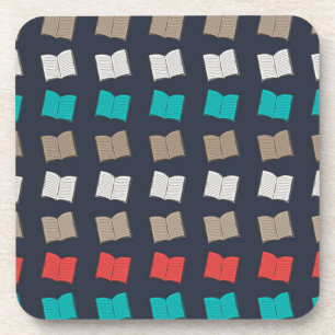 Book pattern coaster