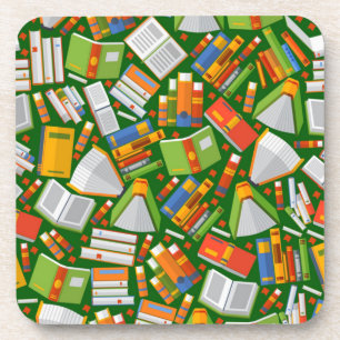 Book pattern coaster