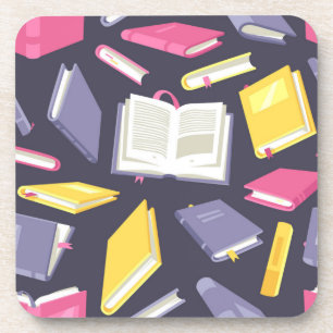 Book pattern coaster