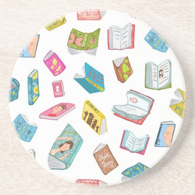 Book pattern coaster (Front)
