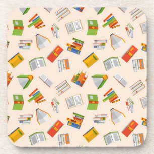 Book pattern coaster