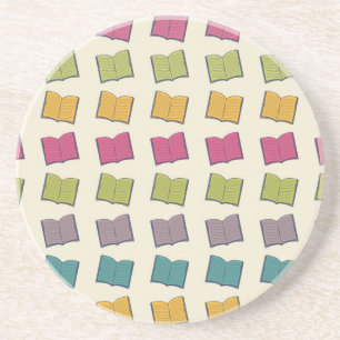 Book pattern coaster