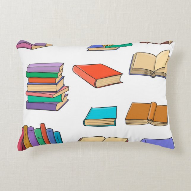 Book pattern decorative cushion (Front)