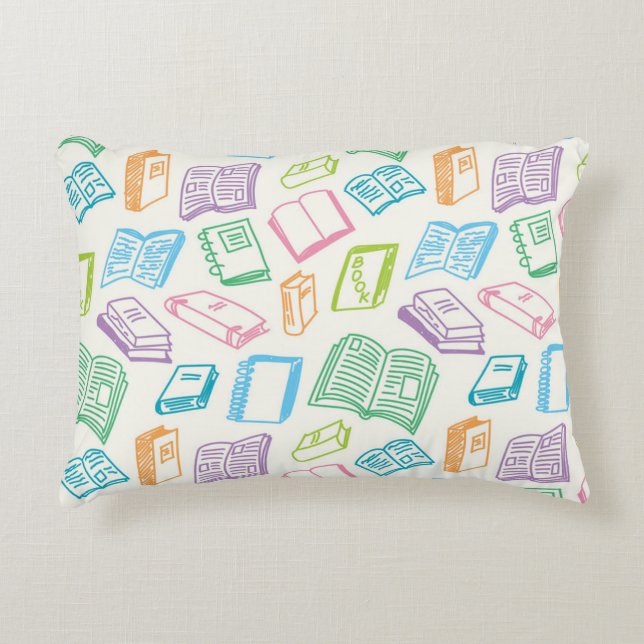 Book pattern decorative cushion (Front)