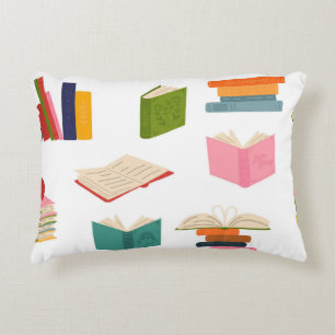 Book pattern decorative cushion