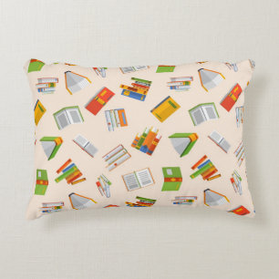Book pattern decorative cushion