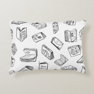 Book pattern decorative cushion