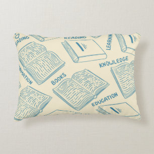 Book pattern decorative cushion
