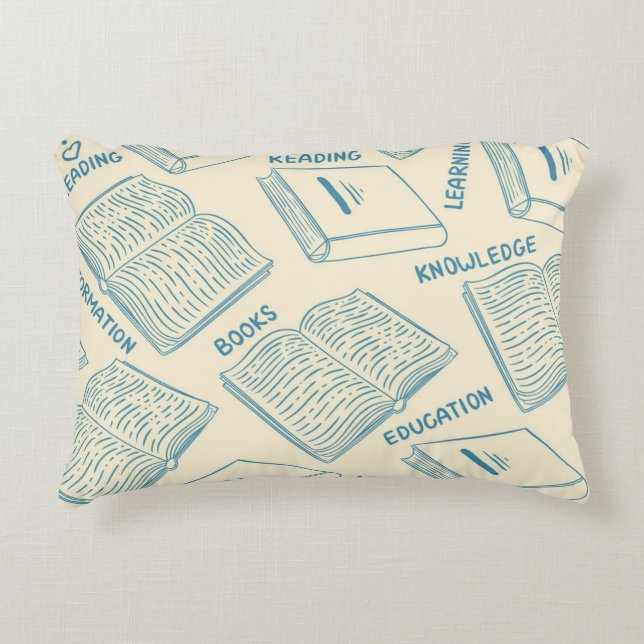Book pattern decorative cushion (Front)