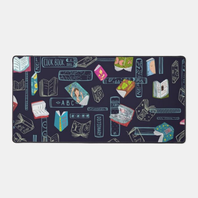 Book pattern desk mat (Front)