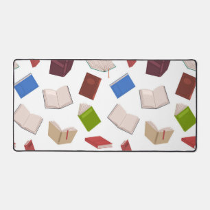 Book pattern desk mat