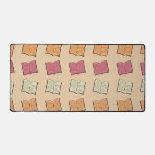Book pattern desk mat