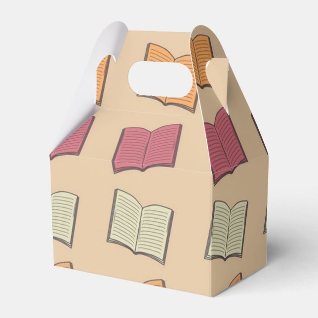 Book pattern favour box (Front Side)