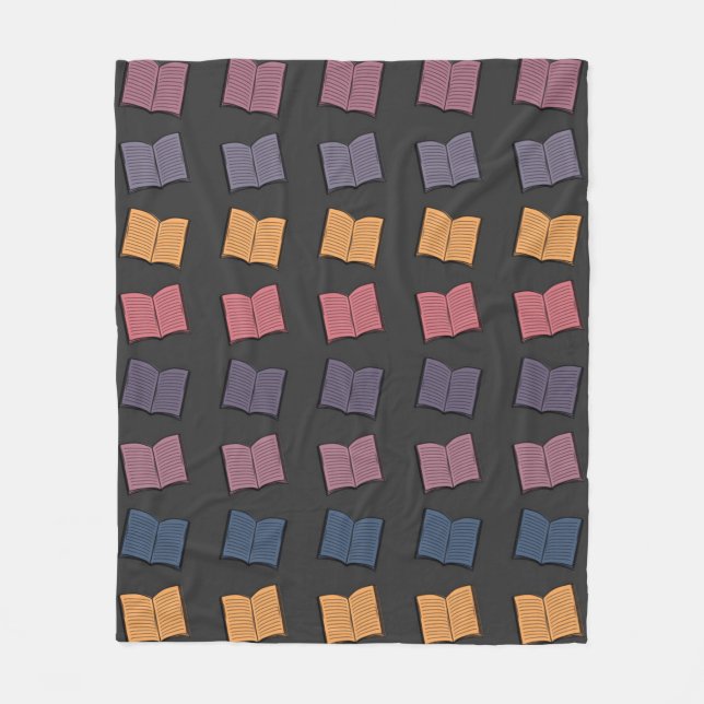 Book pattern fleece blanket (Front)