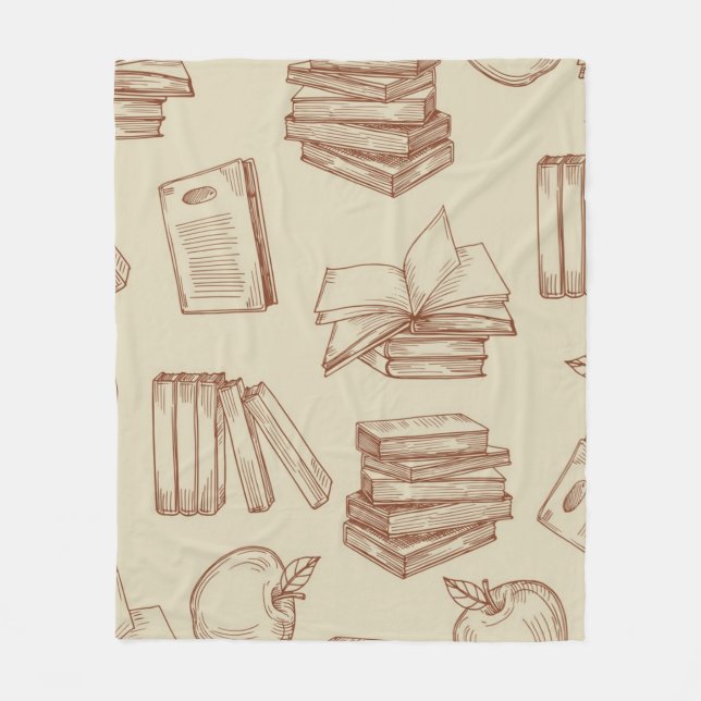Book pattern fleece blanket (Front)