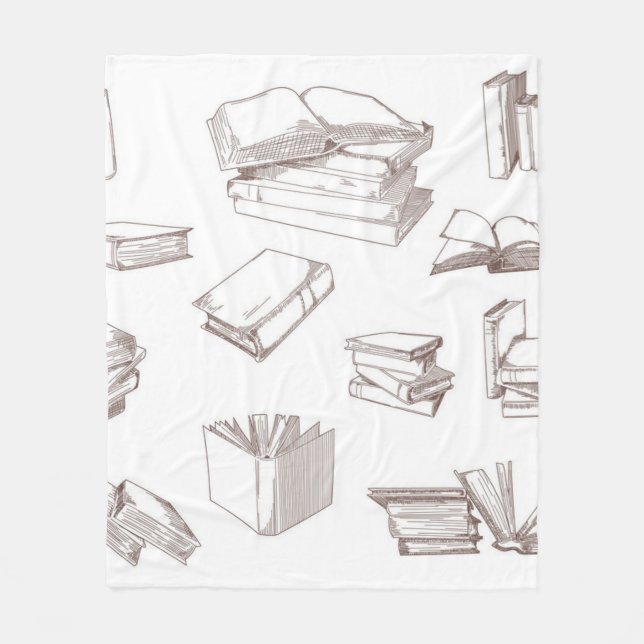 Book pattern fleece blanket (Front)