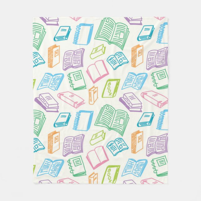 Book pattern fleece blanket (Front)