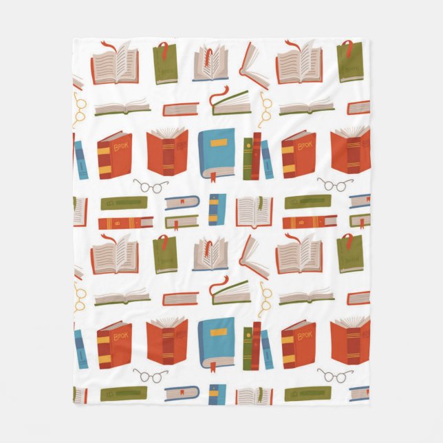 Book pattern fleece blanket (Front)