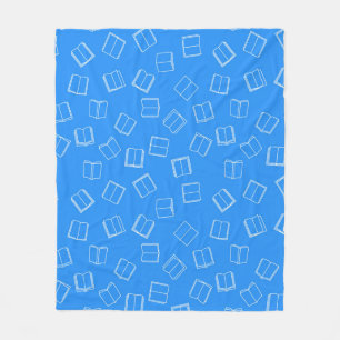 Book pattern fleece blanket