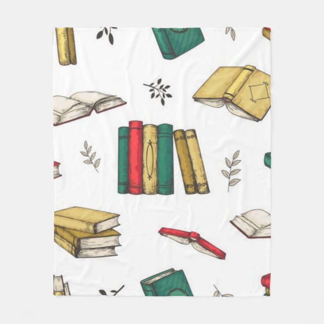 Book pattern fleece blanket (Front)