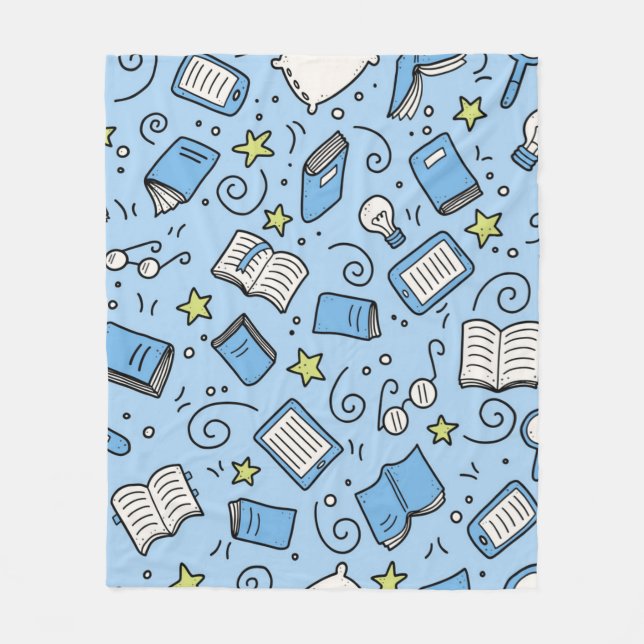 Book pattern fleece blanket (Front)