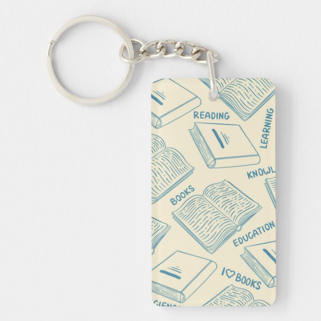 Book pattern key ring (Front)