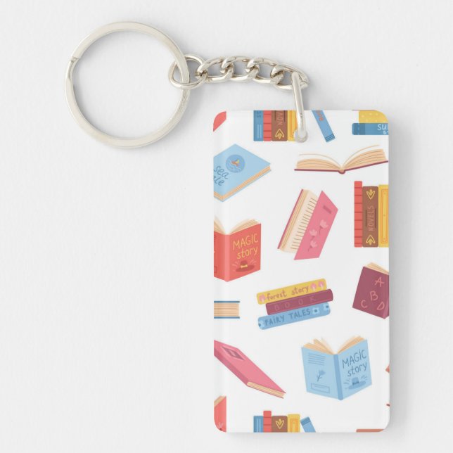 Book pattern key ring (Front)