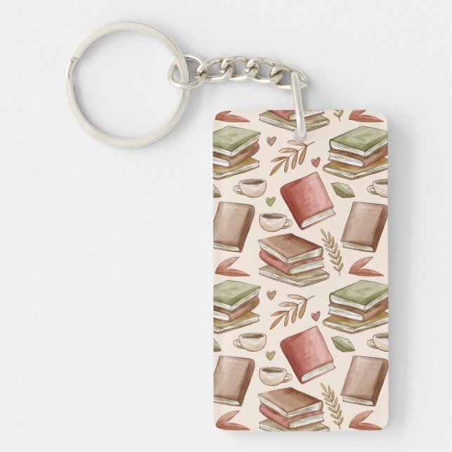 Book pattern key ring (Front)