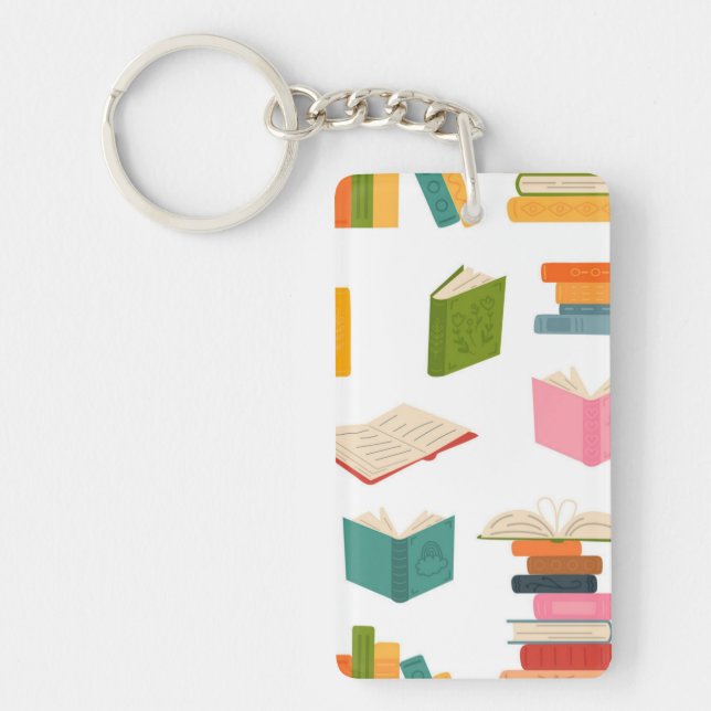 Book pattern key ring (Front)