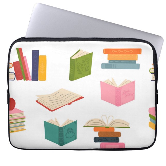 Book pattern laptop sleeve (Front)