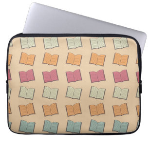 Book pattern laptop sleeve