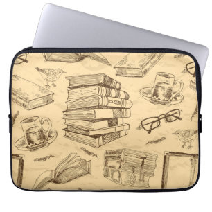 Book pattern laptop sleeve