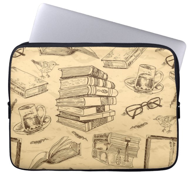 Book pattern laptop sleeve (Front)
