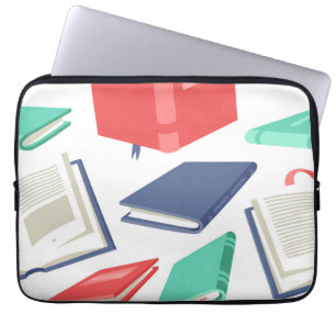 Book pattern laptop sleeve