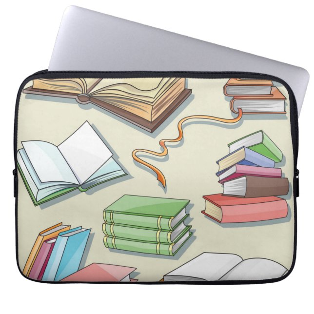 Book pattern laptop sleeve (Front)