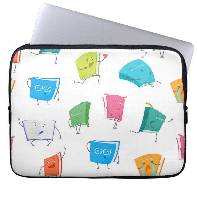 Book pattern laptop sleeve (Front)