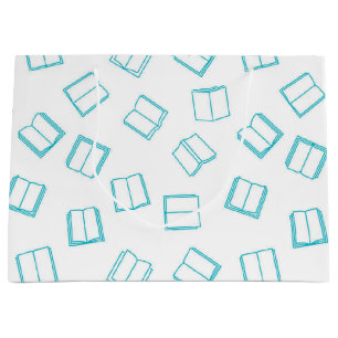 Book pattern large gift bag