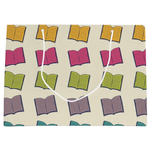 Book pattern large gift bag (Front)