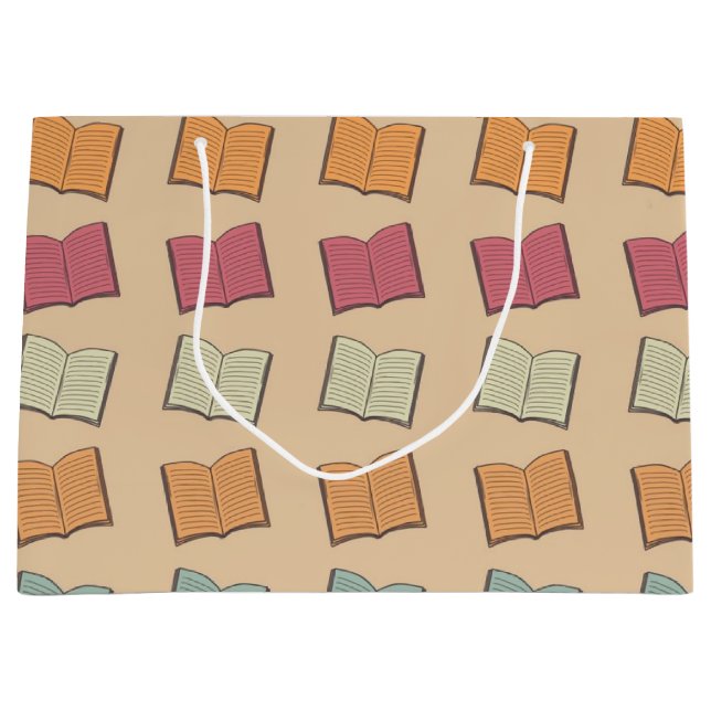 Book pattern large gift bag (Front)