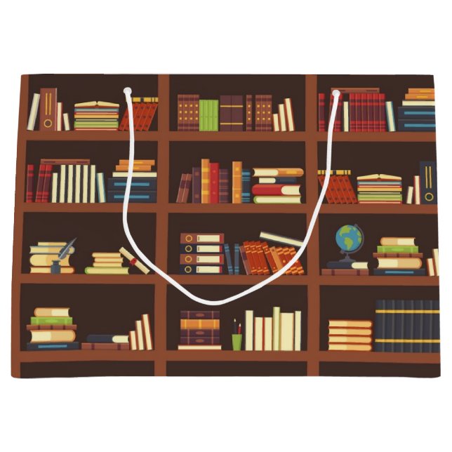 Book pattern large gift bag (Front)